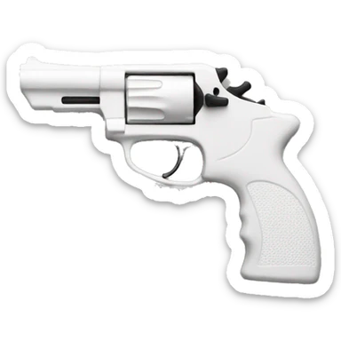 white gun sticker