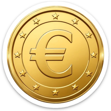 euro coin sticker