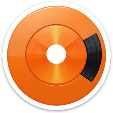 record vinyl orange sticker