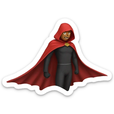 flying red cape sticker