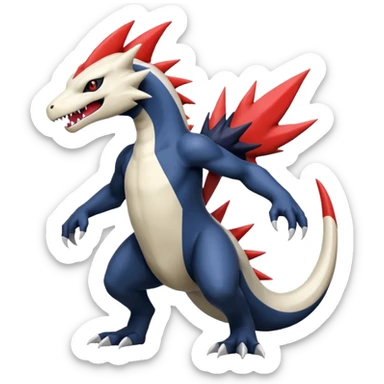 Salandit-Garchomp-Absol-Zangoose-Fusion (full body) sticker