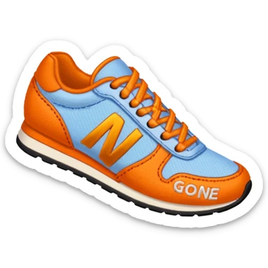 An embroidered patch showing the words "GO ONE MORE" and an orange runner's shoe sticker