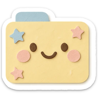 soft pastel cute tab divider with tiny stars with a smiling face accent sticker