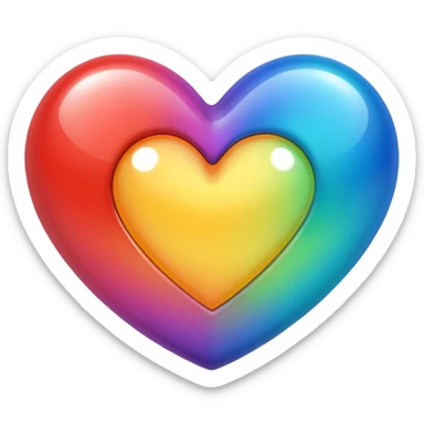Cœur multicolore sticker