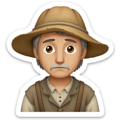 peasants sad sticker