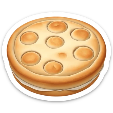 round focaccia classic white without seasoning sticker