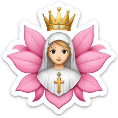 ave maria's emblem with a touch of pink sticker