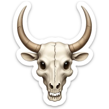 horns of a dead animal hanging on the wall sticker