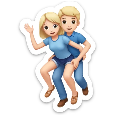 piggyback ride sticker