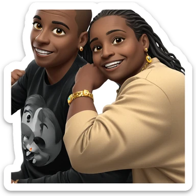 boys smiling with jewelry sticker