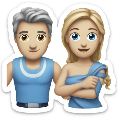 Inicial mes LC en azul sticker