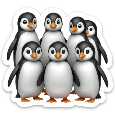 Pinguino cute group sticker