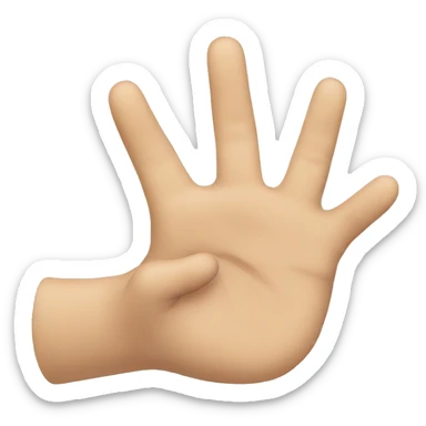 Hand making C shape sticker