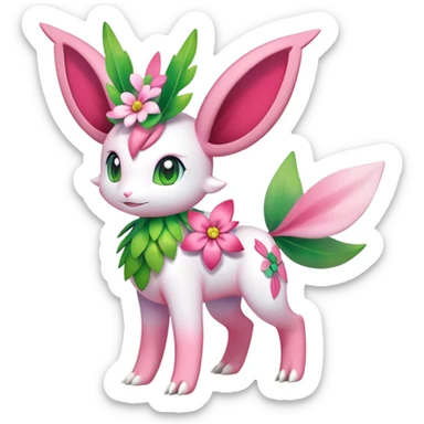 Shiny Exotic Sylveon-Shaymin-Meganium-Hybrid-Creature sticker
