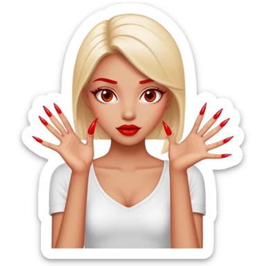 sassy girl with nails sticker