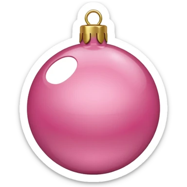 pink christmas ornament  sticker
