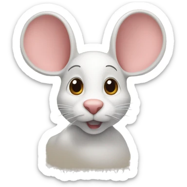 Main manche avec le mouse replié dans le premier doigt replié dans la sticker