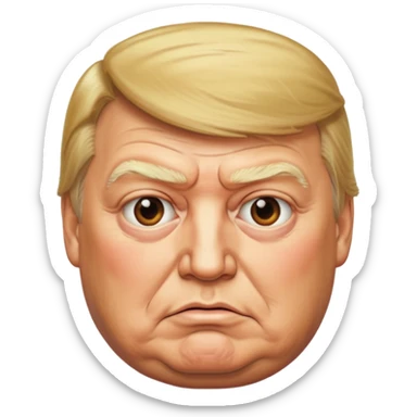 MAKE IT MUCH MORE REALISTIC, ESPECIALLY IN THE DONALD TRUMP FACE AND HAIR, MUCH MORE ELDERLY, AND MUCH MORE OBESE, TO REFLECT HIS REALITY sticker