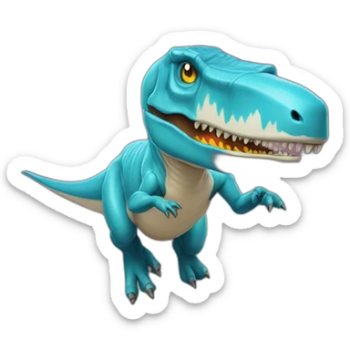 T-Rex flying a ufo sticker