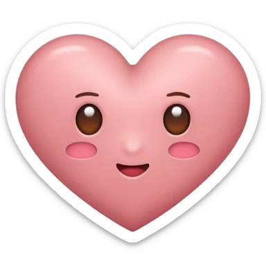 Dusty rosy brown heart sticker