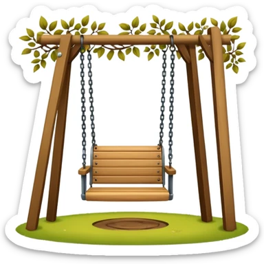 Swing in public park sticker