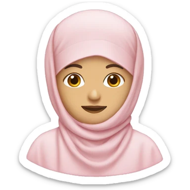 Light pink Islamic clothes  sticker