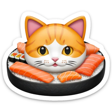 Sushi cat sticker