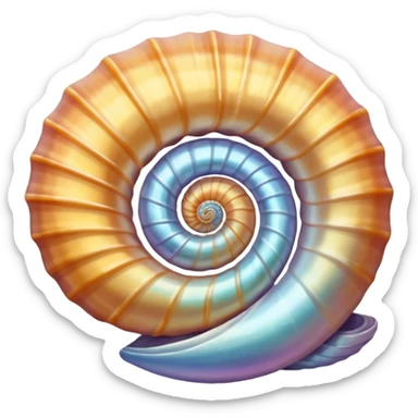 Scientific artistic pic of a 🐚  sticker