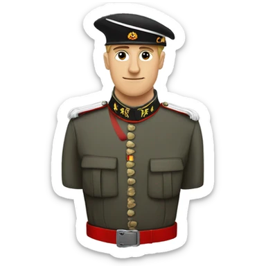 Militaire allemand avec bandeau rouge autour du bras gauche  sticker