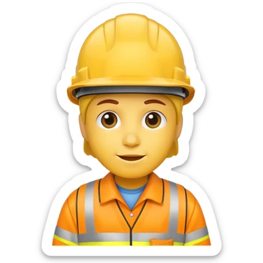 Construction hardhat sticker