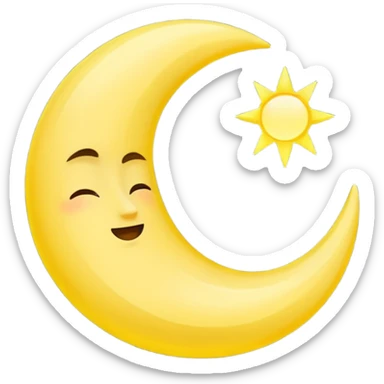 The crescent moon sticker