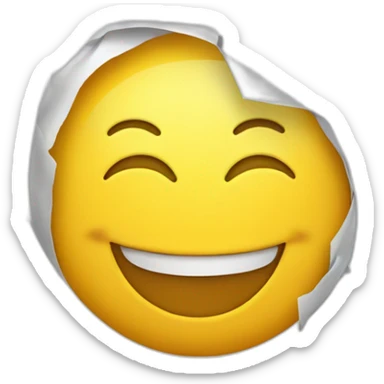 Extremely smiling smiley face sticker