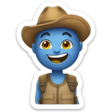 Un chat Schtroumpfs sticker