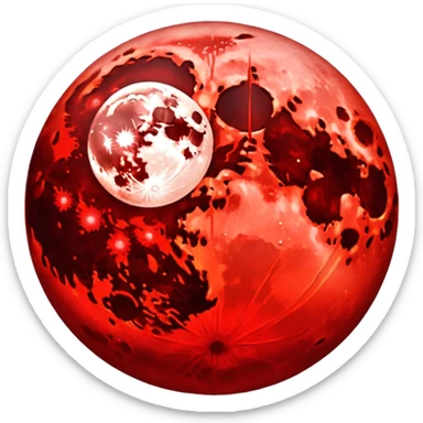 Blood moon sticker