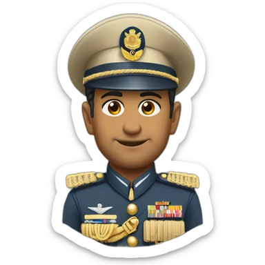 Dhoni as a military officer sticker