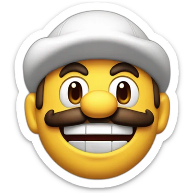 nintendo mario face with evil smile sticker