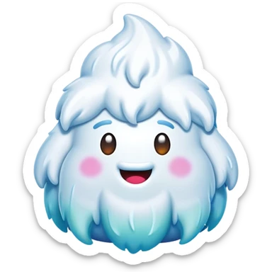rainbow inflatable bouncy yeti poop head sticker