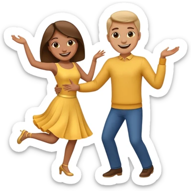 couple dancing, emoji sticker