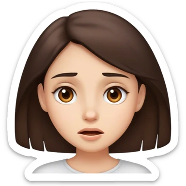 Wow emotion!!! (brunette girl) sticker