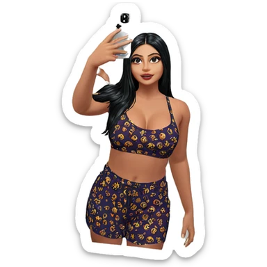 selfie in the bathroom sticker