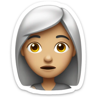 Worried girl  sticker