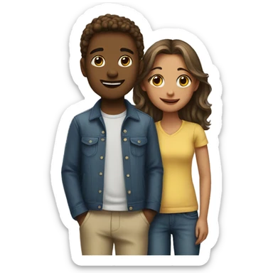 boy and girl best friend sticker