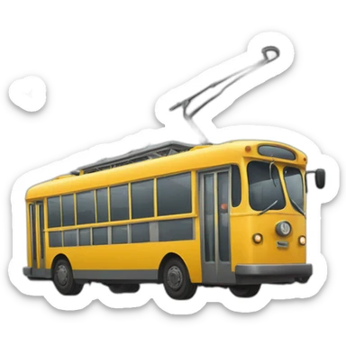 trolleybus horns other way sticker