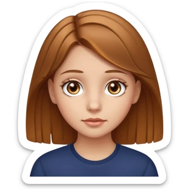 Girl with pretty light brown hair and hazel eyes sticker
