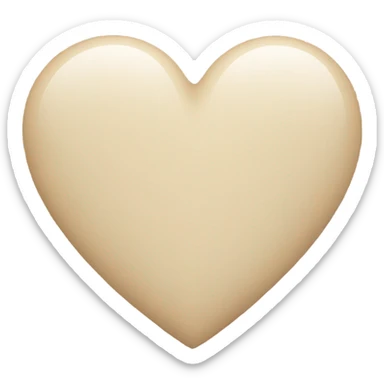 beige heart sticker
