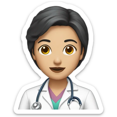 Doctora morena sticker
