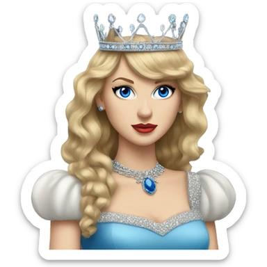 Queen taylor swift with blue eyes and crown sticker