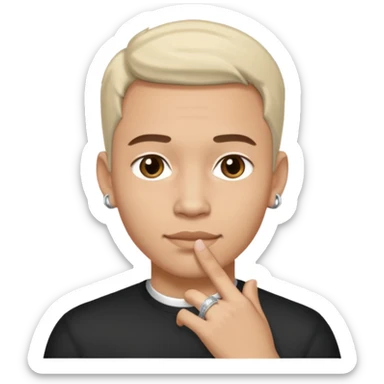 man wearing a ring sticker