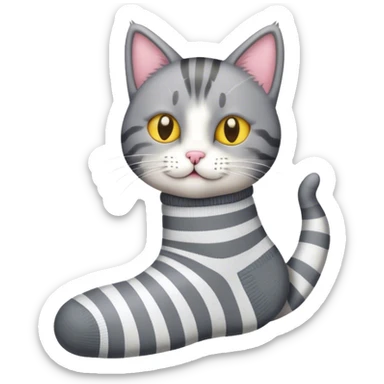 Cat wearing socks sticker