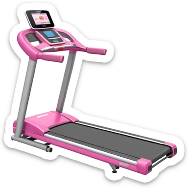 pink gym treadmill sticker
